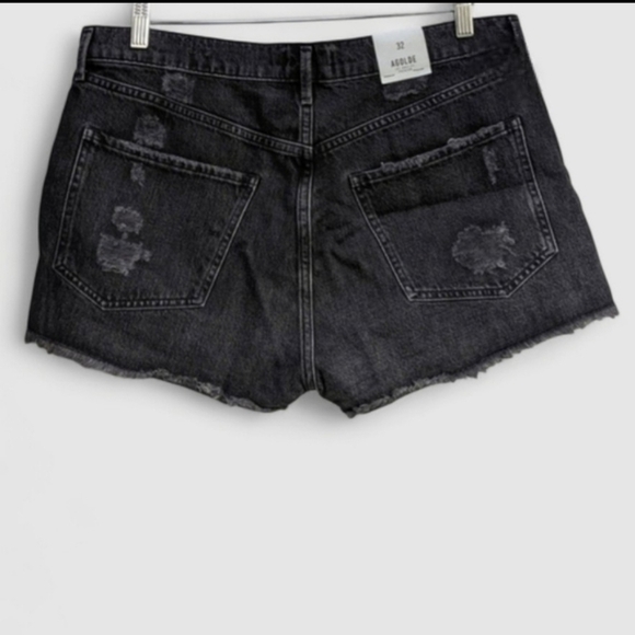 NWT Agolde Jaden High Waist Distressed Cut Off Denim Shorts | Festival | Size 32 - Picture 3 of 9